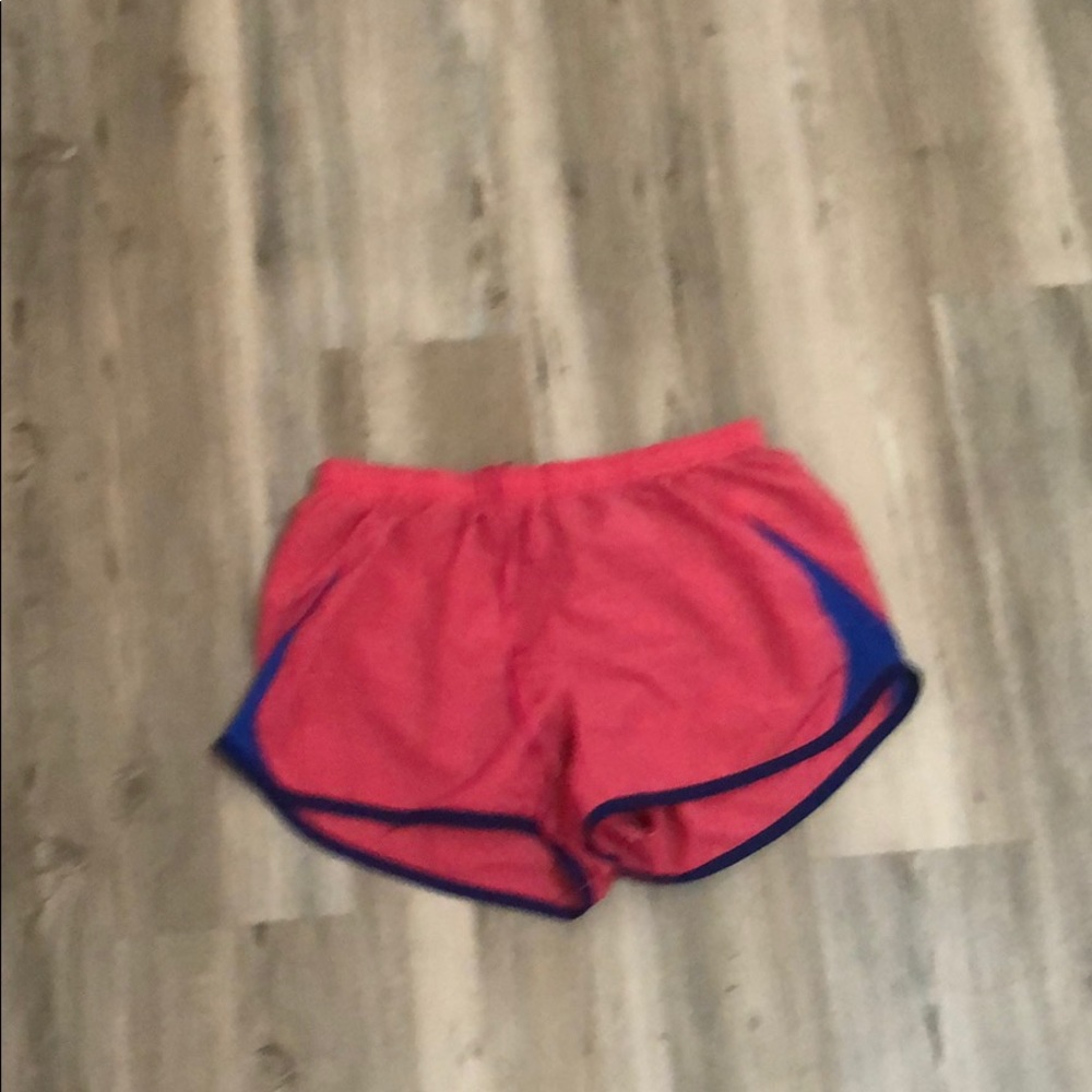 Pink and blue Nike shorts